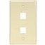 Unirise 2Port Wall Plate Single Gang Ivory