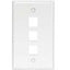 Unirise 3Port Wall Plate Single Gang White