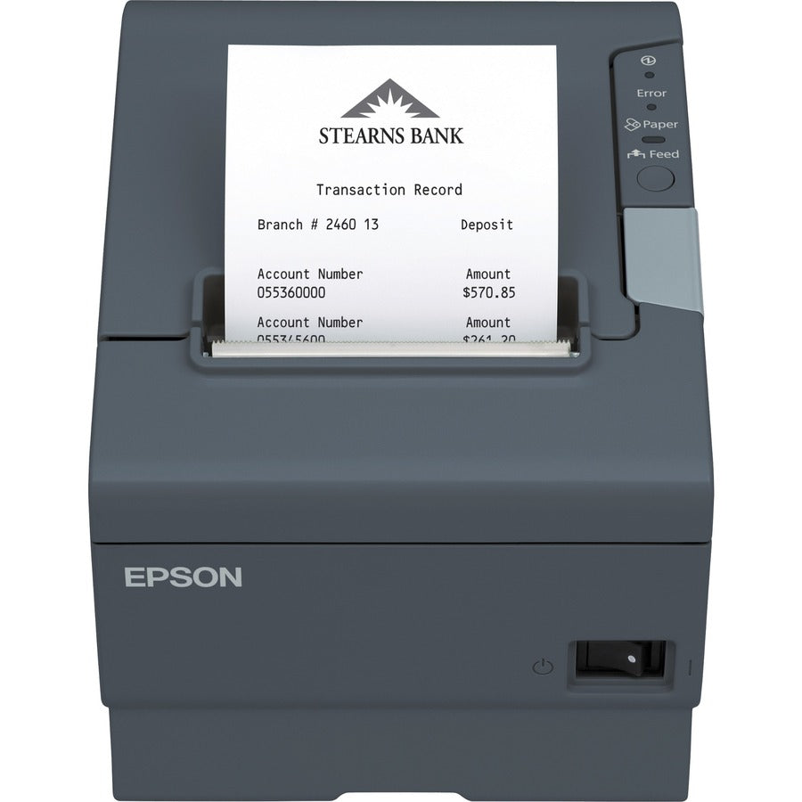 Epson TM-T88V Direct Thermal Receipt Printer - Monochrome - Receipt Print - 11.81 In/s Mono - 4 Kb - Usb - Serial - Receipt Direct Thermal Paper - 3.15" Label Width