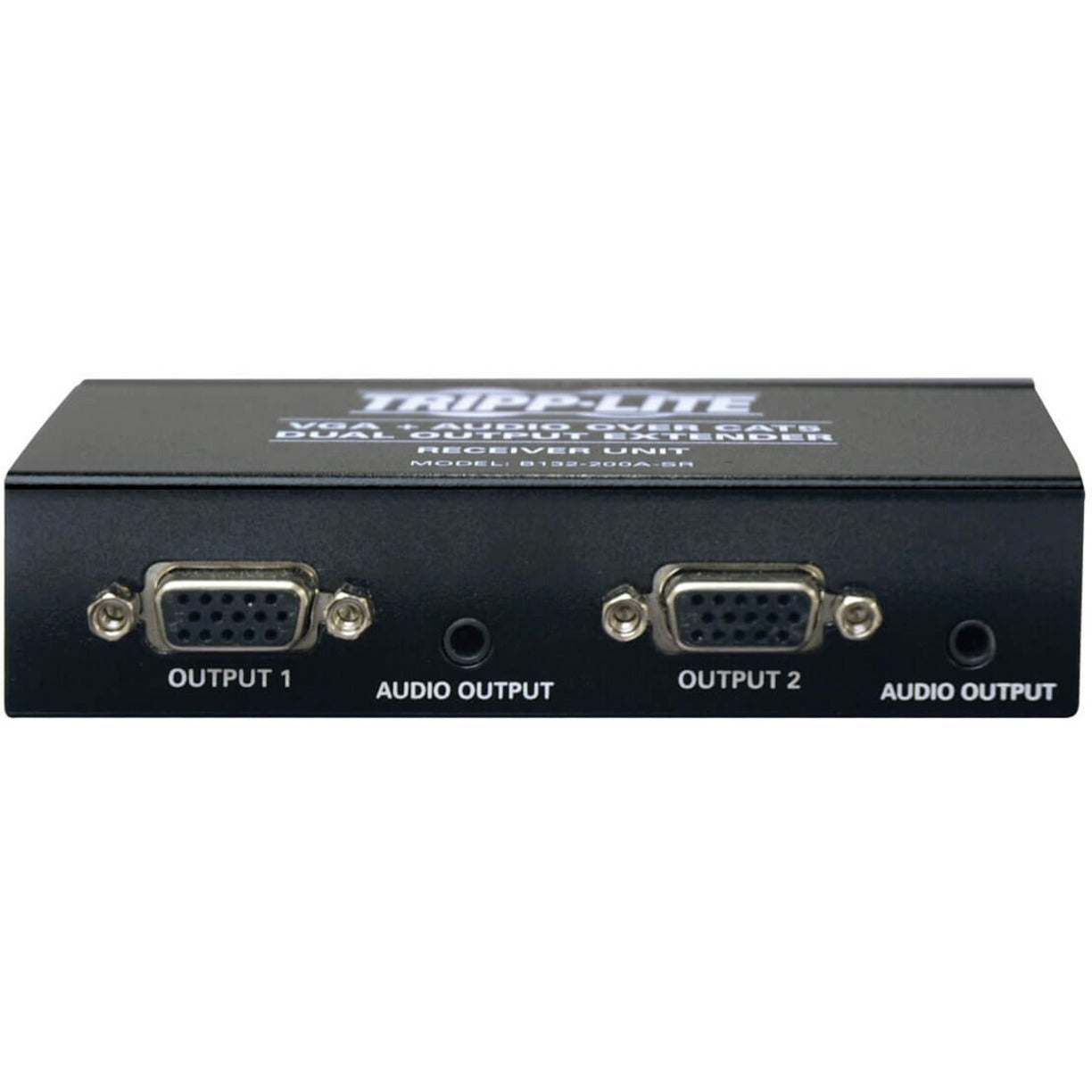 Tripp Lite Dual VGA with Audio over Cat5/Cat6 Extender Box-Style Receiver 1440x900 60 Hz Up to 300 ft. (90 m) TAA