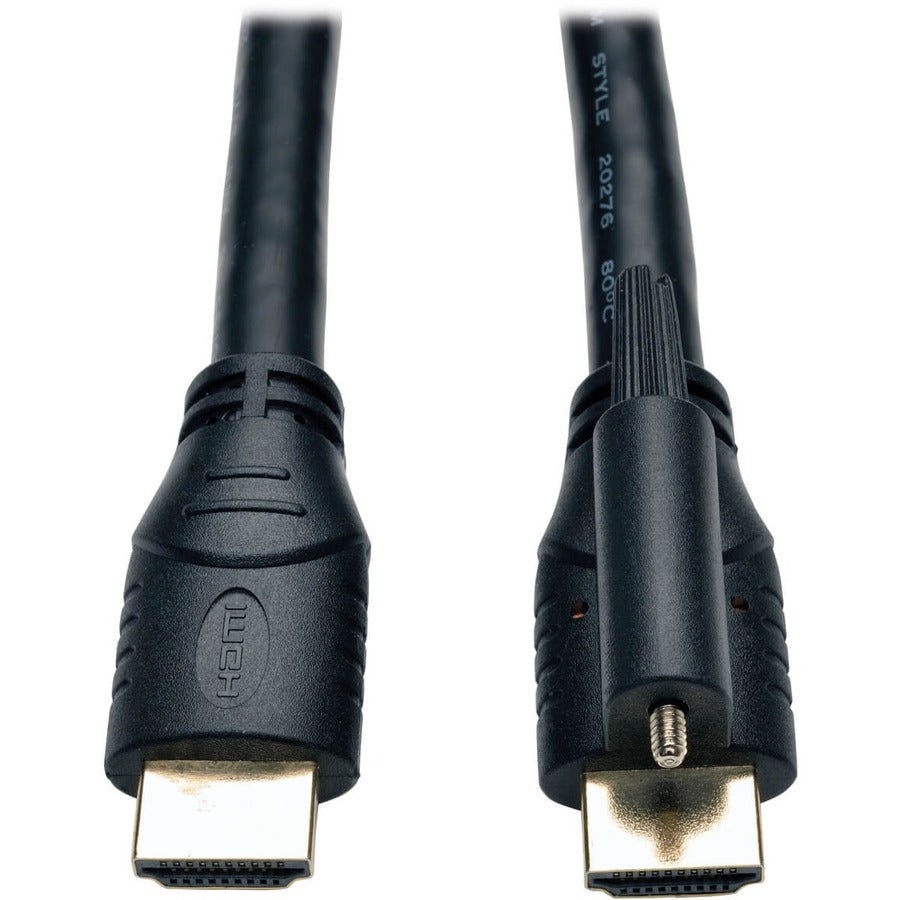 Tripp Lite High Speed HDMI Cable with Ethernet and Locking Connector UHD 4K 24AWG (M/M) 15 ft. (4.57 m)