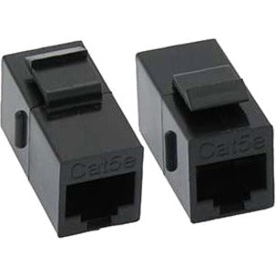 Unirise Cat5e RJ45 Keystone In-line Coupler Black