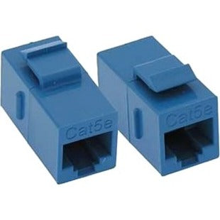 Unirise Cat5e RJ45 Keystone In-line Coupler Blue