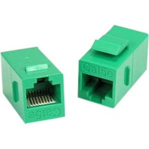 Unirise Cat5e RJ45 Keystone In-line Coupler Green