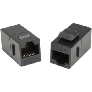 Unirise Cat6 RJ45 Keystone In-line Coupler Black