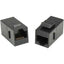 Unirise Cat6 RJ45 Keystone In-line Coupler Black