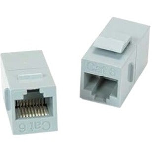 Unirise Cat6 RJ45 Keystone In-line Coupler Gray