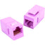 Unirise Cat6 RJ45 Keystone In-line Coupler Purple