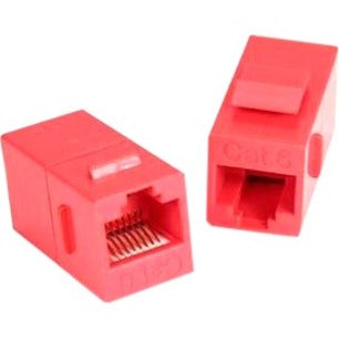 Unirise Cat6 RJ45 Keystone In-line Coupler Red