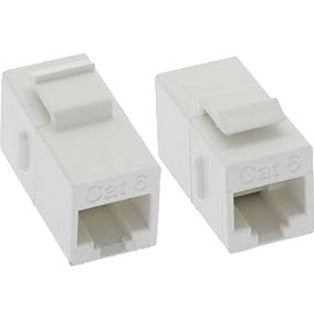 Unirise Cat6 RJ45 Keystone In-line Coupler White