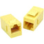 Unirise Cat6 RJ45 Keystone In-line Coupler Yellow