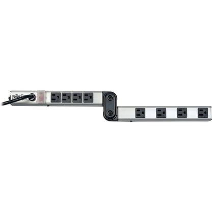 Tripp Lite Power Strip Foldable 1 Pivot 8-Outlet 5-15R 15ft Cord 24" Length