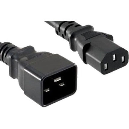 Unirise Power Cord C13-C20 15amp 250V SJT 14/3 AWG Black 2 ft