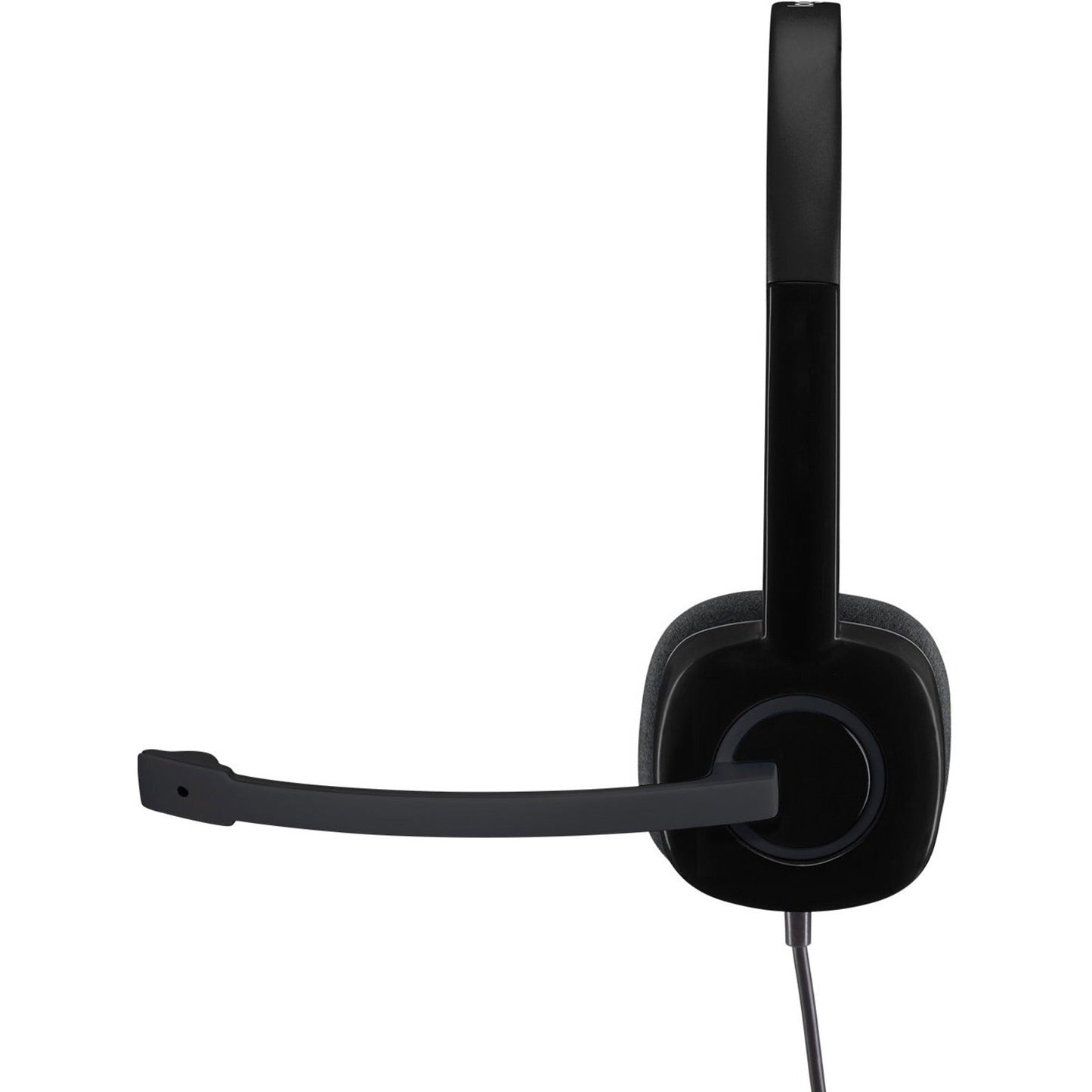 Logitech H151 Stereo Headset with Rotating Boom Mic (Black) - Stereo - 3.5MM AUDIO JACK CONNECTION - Wired - In-Line Control - 22 Ohm - 20 Hz - 20 kHz - Over-the-head - 5.9 ft Cable - Black