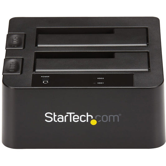 StarTech.com Dual-Bay USB 3.1 to SATA Hard Drive Docking Station 2.5/3.5" SATA I/II/III SSD/HDD Dock USB Hard Drive Bay Top-Loading