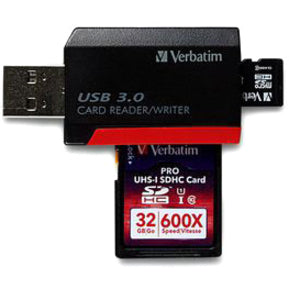 Verbatim Pocket Card Reader USB 3.0 - Black