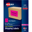 Avery® Neon Shipping Labels for Laser Printers 5-1/2