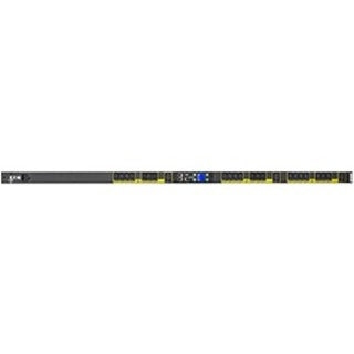 Eaton Metered Outlet Rack PDU 0U C20 input 3.84 kW max 100-240V 16A 10 ft cord Single-phase Outlets: (21) C13 Outlet grip (3) C19 Outlet grip