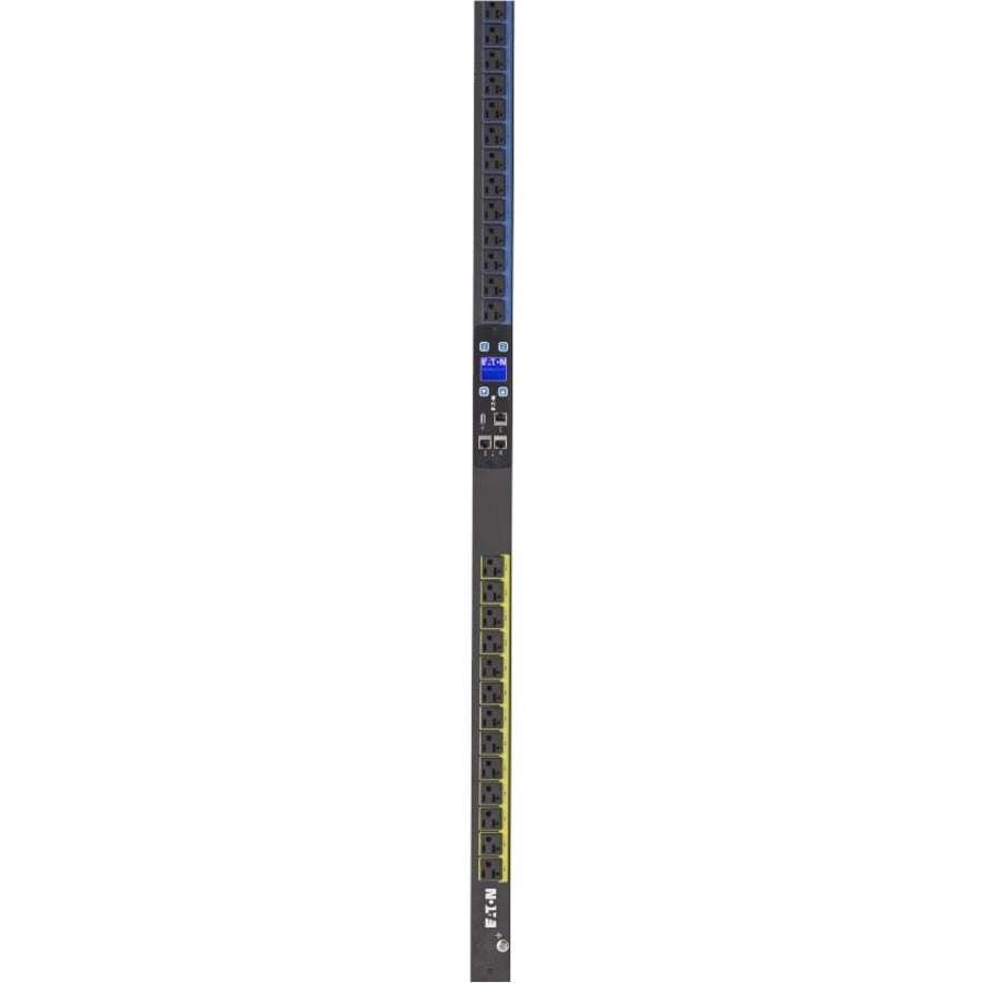 Eaton Metered Input rack PDU 0U L14-30P input 5.76 kW max 120/240V 24A 10 ft cord Split-phase Outlets: (24) 5-20R