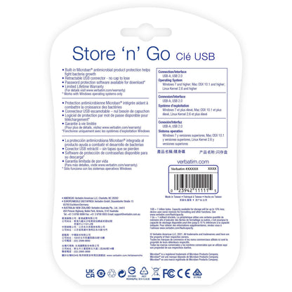 16GB Store 'n' Go&reg; USB Flash Drive - 4pk - Red Green Blue Black