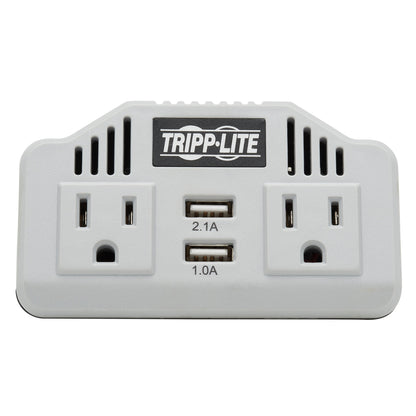 Tripp Lite 400W PowerVerter Ultra-Compact Car Inverter with 2 AC/2USB 3.1A/Battery Cables/Cigarette Lighter Adapter (CLA)