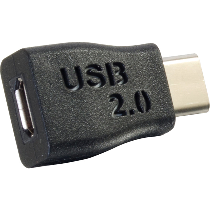 C2G USB 2.0 USB Type C to USB Micro B Adapter M/F - USB C to Phone Black