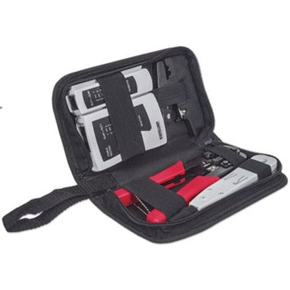 Intellinet Network Solutions 4-Piece Network Tool Kit Composed of LAN Tester LSA Punch Down Tool Crimping Tool and Cutter/Stripper Tool