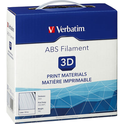 Verbatim ABS Filament 3mm 1kg Reel - White