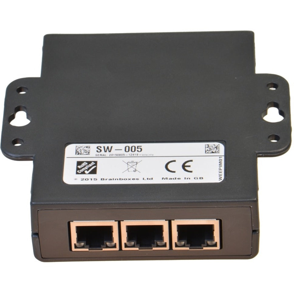 Brainboxes 5 Port Unmanaged Ethernet Switch Mountable