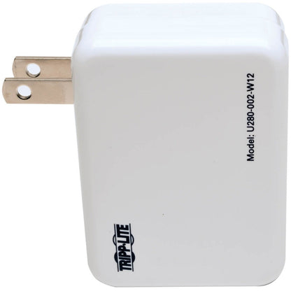 Tripp Lite Dual Port Travel USB Wall Charger Direct Plug-In 5V / 3.4A /17W