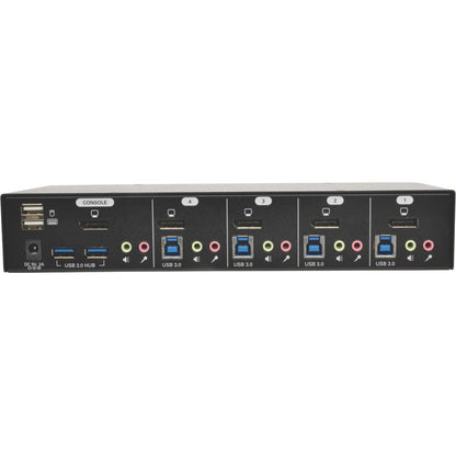 Tripp Lite 4-Port DisplayPort KVM Switch w/Audio Cables and USB 3.0 SuperSpeed Hub