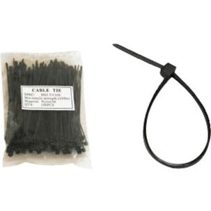 Unirise 8in Nylon Cable Tie 50lbs Black 100pk