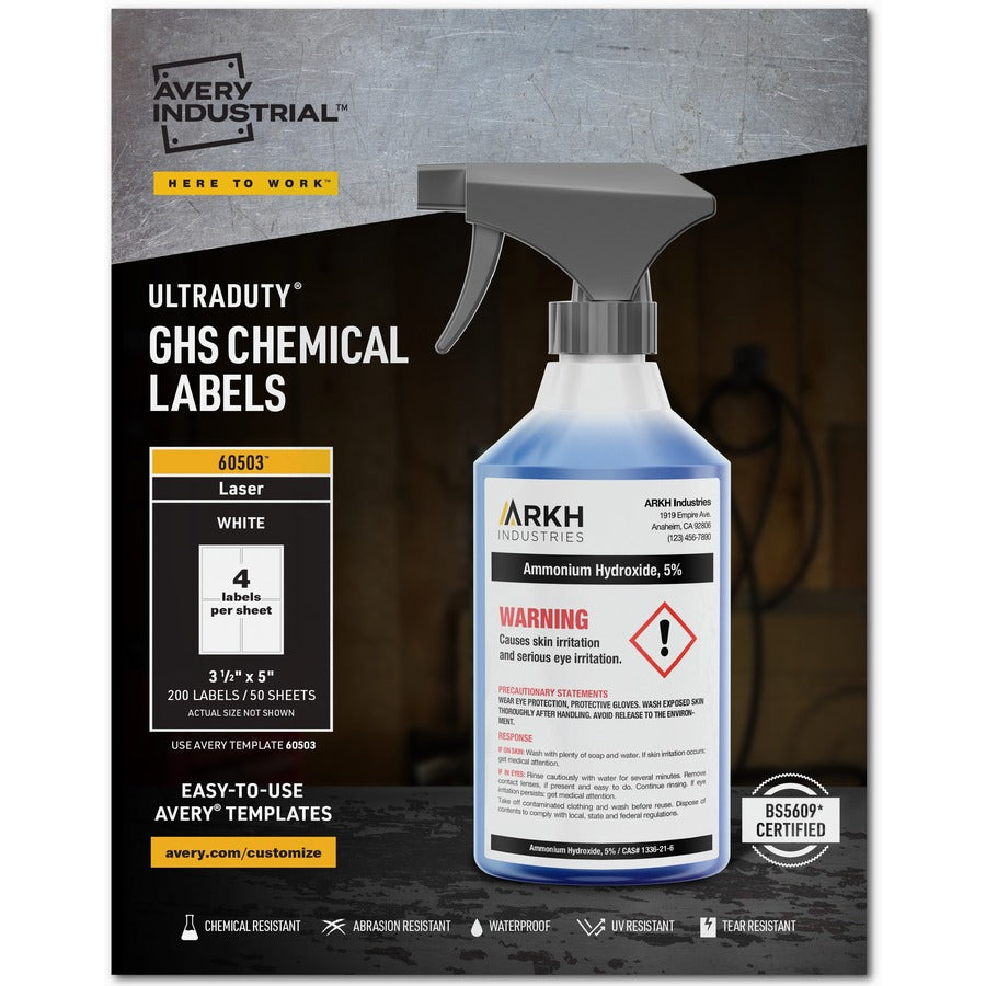 Avery&reg; UltraDuty Warning Label