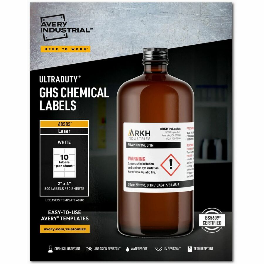 Avery&reg; UltraDuty Warning Label