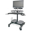 Kantek Mobile Height Adjustable Computer Workstation w/ LCD Mount