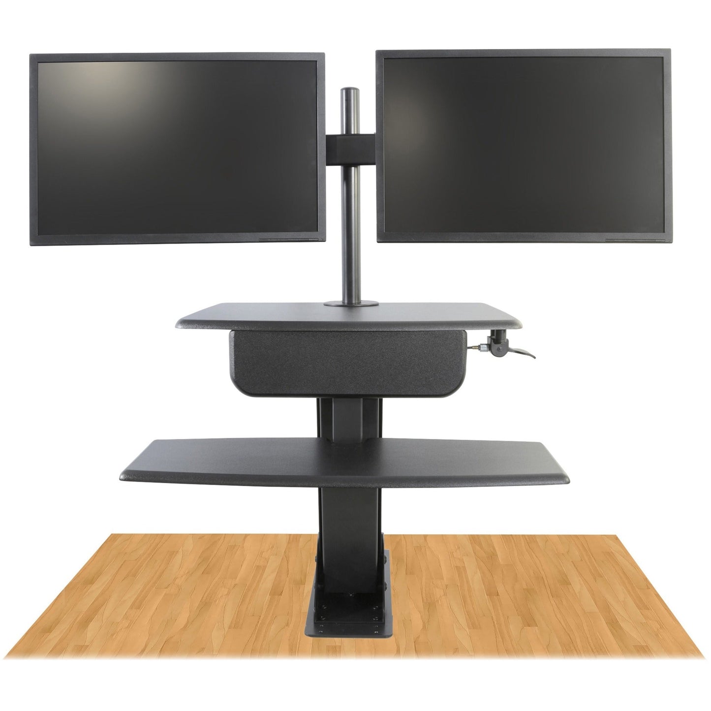 Kantek Desk Clamp On Sit To Stand Workstation Black