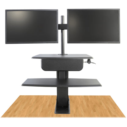 Kantek Desk Clamp On Sit To Stand Workstation Black