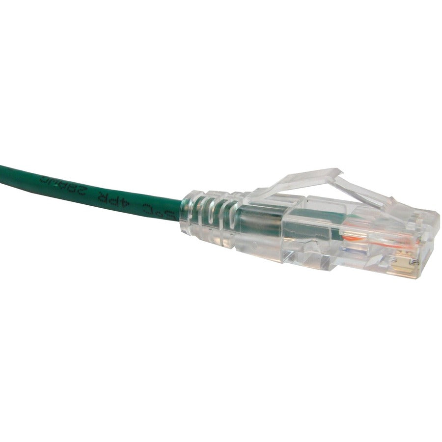Unirise Clearfit Slim Cat6 Patch Cable Snagless Green 1ft
