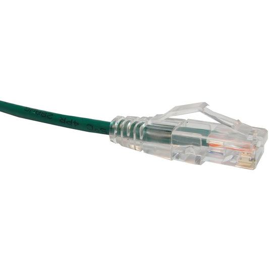 Unirise Clearfit Slim Cat6 Patch Cable Snagless Green 1ft