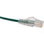 Unirise Clearfit Slim Cat6 Patch Cable Snagless Green 5ft
