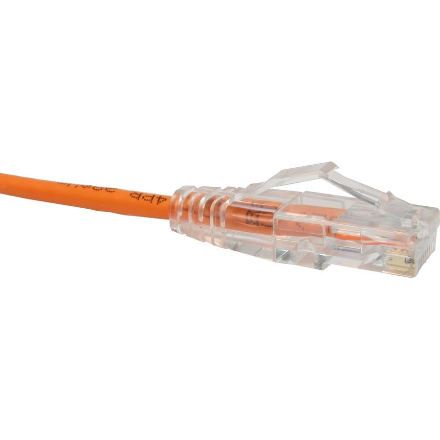 Unirise Clearfit Slim Cat6 Patch Cable Snagless Orange 1ft