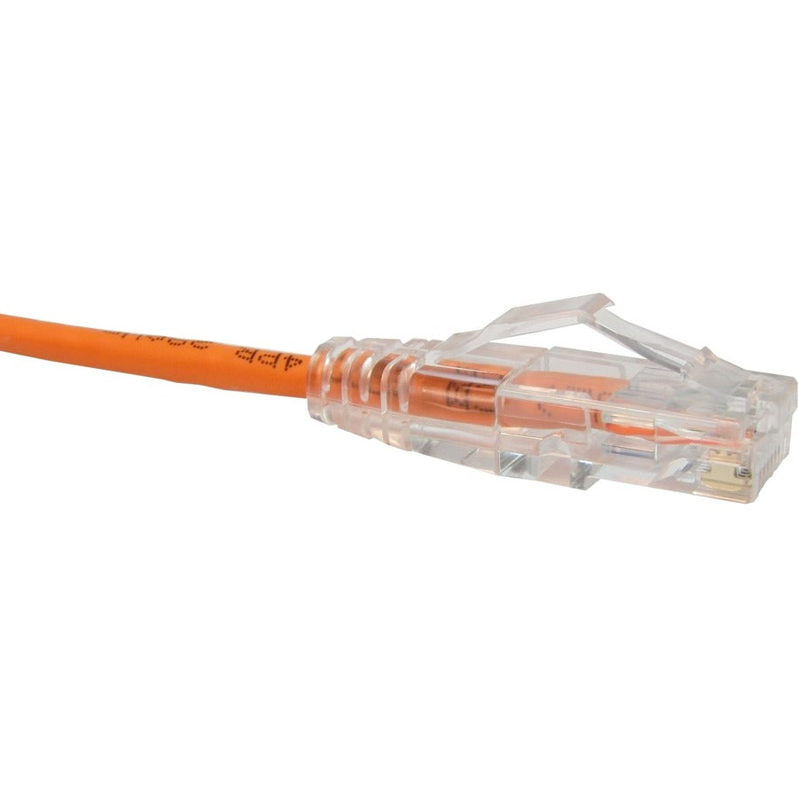 Unirise Clearfit Slim Cat6 Patch Cable Snagless Orange 2ft
