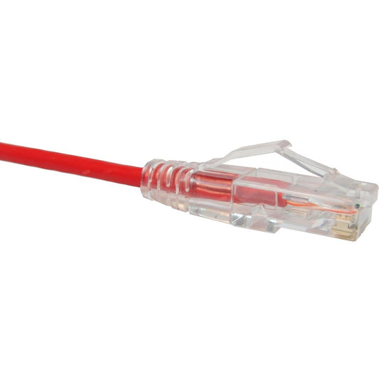 Unirise Clearfit Slim Cat6 Patch Cable Snagless Red 1ft