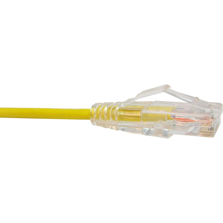 Unirise Clearfit Slim Cat6 Patch Cable Snagless Yellow 1ft