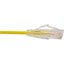 Unirise Clearfit Slim Cat6 Patch Cable Snagless Yellow 4ft