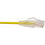 Unirise Clearfit Slim Cat6 Patch Cable Snagless Yellow 15ft