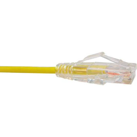 Unirise Clearfit Slim Cat6 Patch Cable Snagless Yellow 30ft
