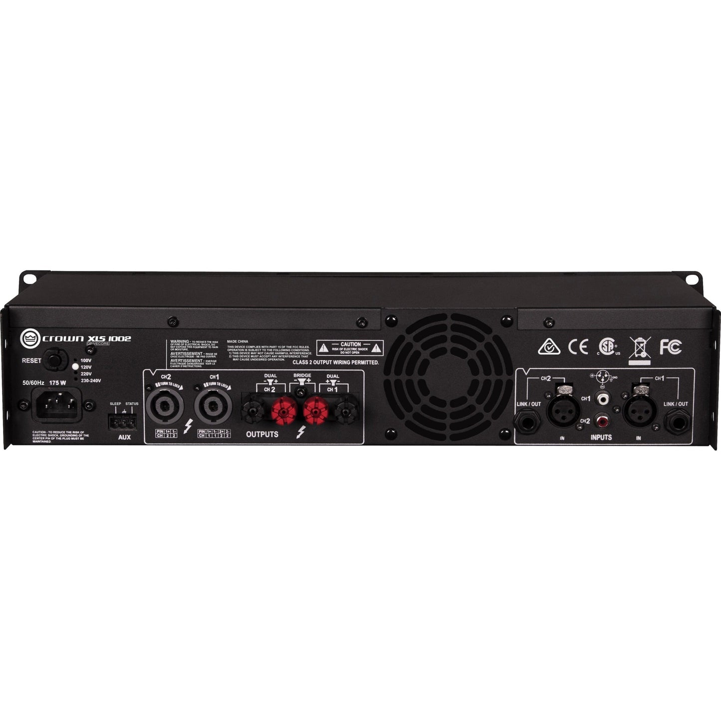 Crown XLS 1002 Amplifier - 700 W RMS - 2 Channel - Black