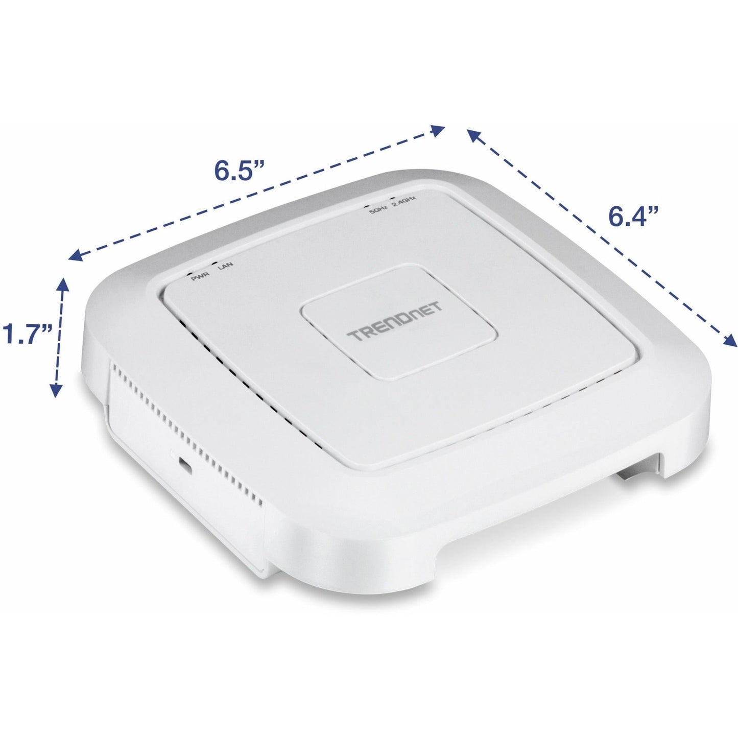 TRENDnet AC1200 Dual Band PoE Indoor Access Point MU-MIMO 867 Mbps WiFi AC 300 Mbps WiFi N Bands Client Bridge Repeater Modes Gigabit PoE LAN Port Captive Portal For Hotspot White TEW-821DAP