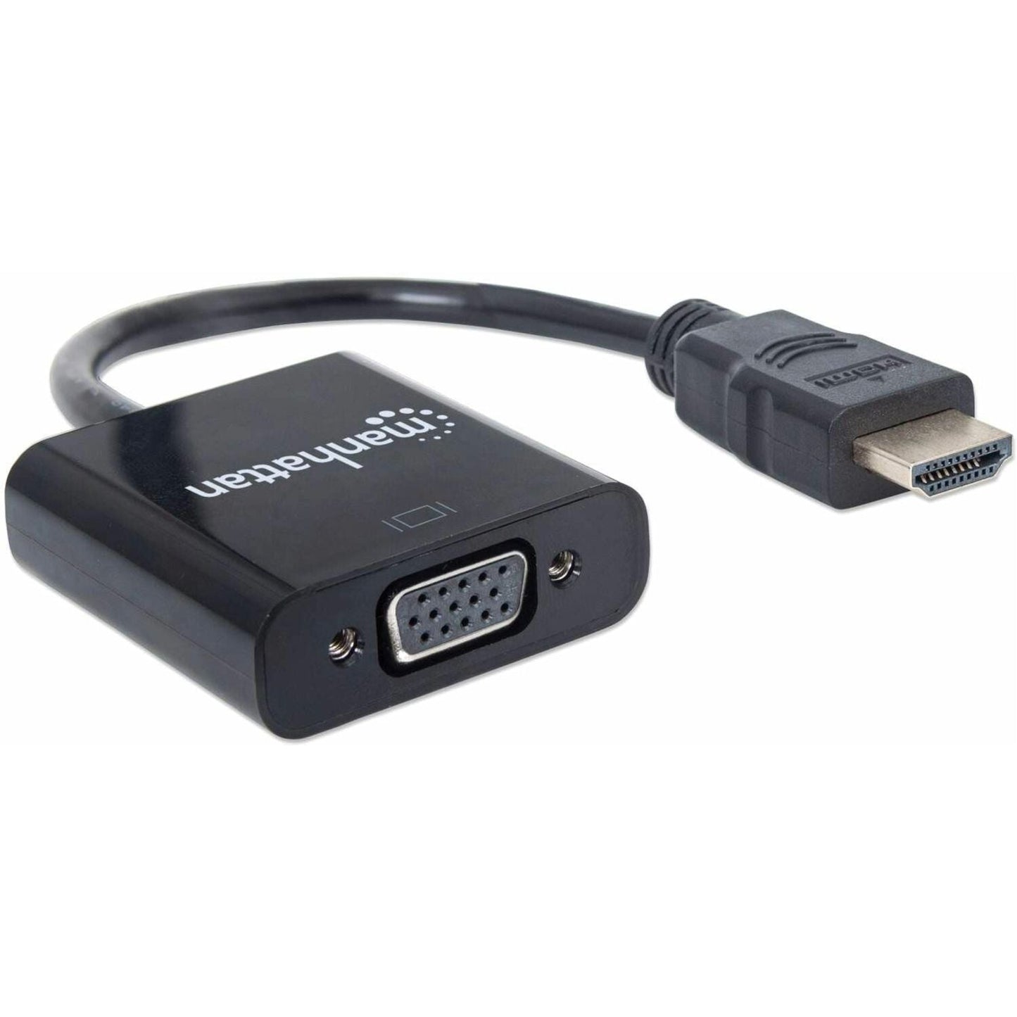 Manhattan HDMI Male to VGA Female Converter with Optional USB Micro-B Power Port - Retail Blister